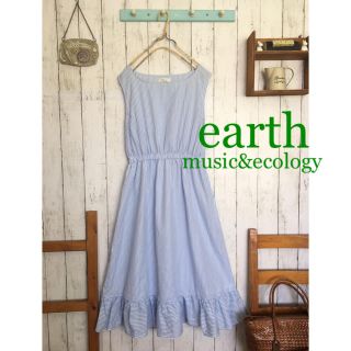 アースミュージックアンドエコロジー(earth music & ecology)の新品・未使用＊earth music&ecology ストライプ ロングワンピ＊(ロングワンピース/マキシワンピース)