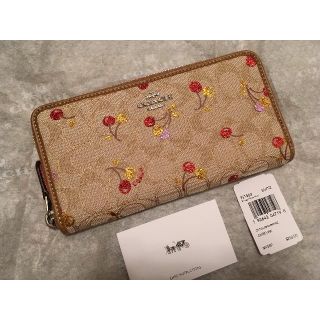 コーチ(COACH)の値引き　[正規品]新品 2018新作COACH コーチキラキラチェリー長財布(財布)