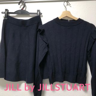 ジルバイジルスチュアート(JILL by JILLSTUART)の【値下げ中！】ジルバイ セットアップ 無地 リブフリルトップス(ニット/セーター)