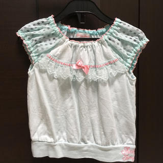 シャーリーテンプル(Shirley Temple)の美品♡ミントカラートップス  110(Tシャツ/カットソー)