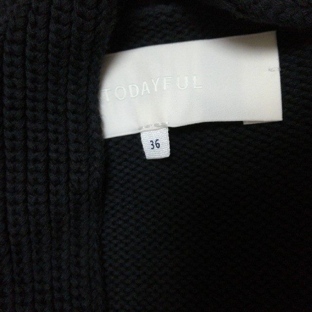 TODAYFUL(トゥデイフル)のTODAYFULニットロングベスト36ブラックlong knit vest レディースのトップス(ベスト/ジレ)の商品写真