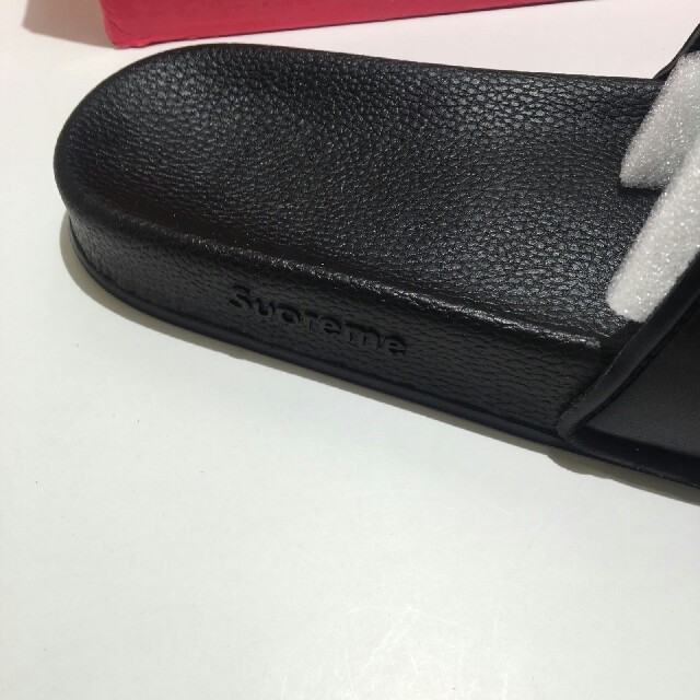 Supreme - 希少 14ss Supreme Slide Sandals 黒 27 サンダルの通販 by ...