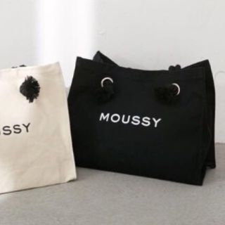 マウジー(moussy)の人気完売黒♡MOUSSYキャンバストートバッグ♡ショッパー型トートバック♡新品(トートバッグ)