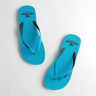 ホリスター(Hollister)の★新品★ホリスター★ビーチサンダル (Turquoise/S 9/10)(ビーチサンダル)