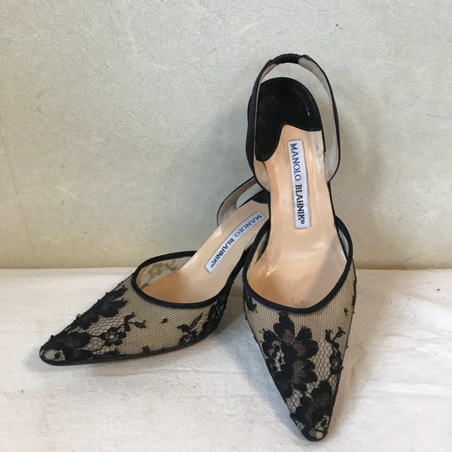 マノロブラニク　MANOLO BLAHNIK パンプス　レース　正規品