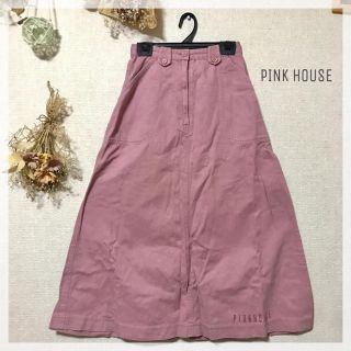 ピンクハウス(PINK HOUSE)のPINK HOUSE ピンクデニムロングスカート(ロングスカート)