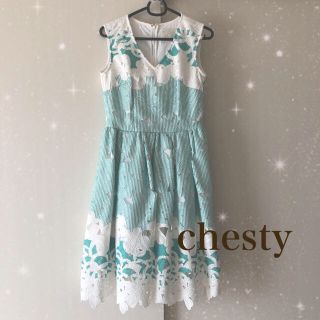 チェスティ(Chesty)の美品 chesty ワンピース(ひざ丈ワンピース)