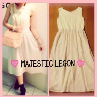 マジェスティックレゴン(MAJESTIC LEGON)のノースリレースワンピ♡(ロングワンピース/マキシワンピース)