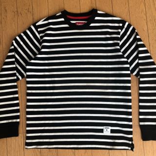 新品未開封 19AW シュプリーム ロンT ボーダー フラッグ 黒 Sサイズ