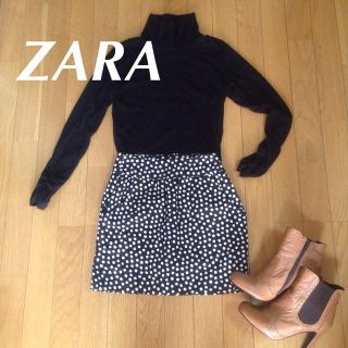 ザラ(ZARA)のZARA ドット柄スカート(ミニスカート)