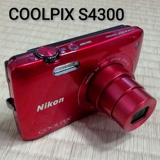 ニコン(Nikon)のタッチパネル液晶搭載❗【COOLPIX S4300】グロッシーレッド(コンパクトデジタルカメラ)