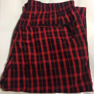 シュプリーム(Supreme)のSupreme Nylon Plaid Track Pant 赤 S(その他)