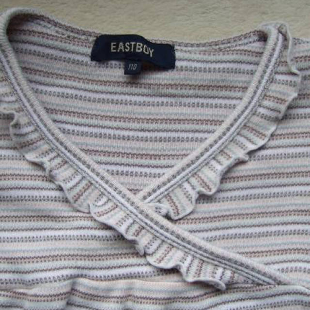 EASTBOY(イーストボーイ)のEASTBOY ボーダーカットソー/110 キッズ/ベビー/マタニティのキッズ服女の子用(90cm~)(Tシャツ/カットソー)の商品写真