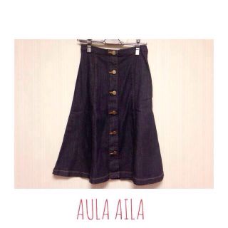 アウラアイラ(AULA AILA)のDenim Flare Skirt(ひざ丈スカート)