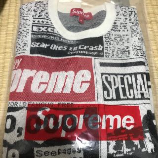 シュプリーム(Supreme)のNewsprint Sweater M Supreme 18fw(ニット/セーター)