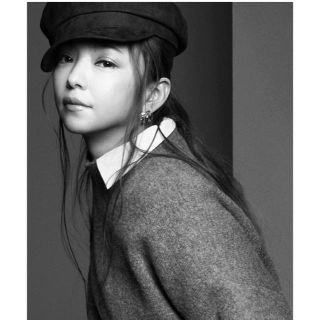 エイチアンドエム(H&M)の安室奈美恵H＆MキャップML新品・黒(キャスケット)