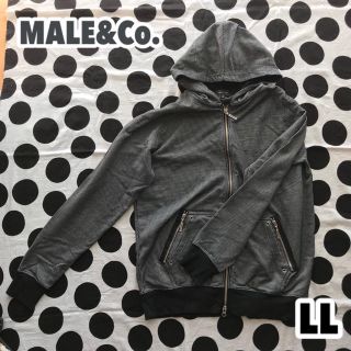 メイルアンドコー(MALE&Co.)の【MALE&Co.】LL・千鳥格子薄手ダブルジップパーカー(パーカー)