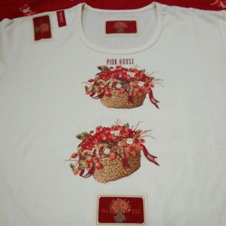 ピンクハウス(PINK HOUSE)のfumi様♡専用です　ピンクハウス　未使用　いちごかごもり長袖Tシャツ♬(Tシャツ(長袖/七分))