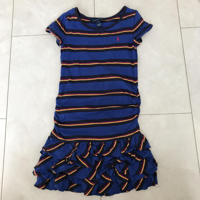 Ralph Lauren(ラルフローレン)のラルフローレン ボーダーワンピース 6T キッズ/ベビー/マタニティのキッズ服女の子用(90cm~)(ワンピース)の商品写真