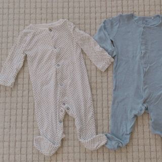 ベビーギャップ(babyGAP)の【値下げ】足つきロンパース2点セット　BabyGAP(ロンパース)