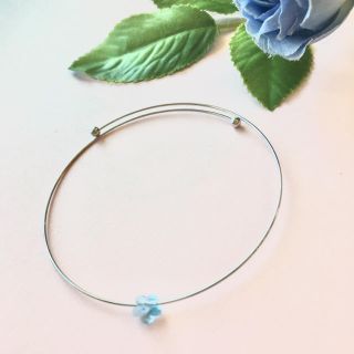 スワロフスキー(SWAROVSKI)のスワロフスキー🌸フラワーチャーム🌸ブルー6mm(ブレスレット/バングル)