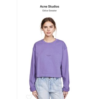 アクネ(ACNE)のAcne Odice Sweat パープル新品未使用(トレーナー/スウェット)