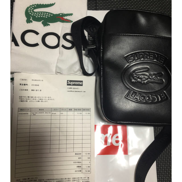 日本初の Supreme supreme lacoste lacoste shoulder bag bag ラコステ ...