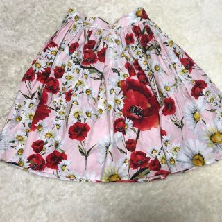 ドルチェ&ガッバーナ(DOLCE&GABBANA) 花柄スカート ひざ丈スカートの ...