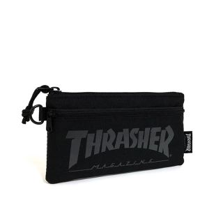 スラッシャー(THRASHER)の【THRASHER】”スマホ操作可能”マルチポーチ［BK/BK］《送料込》ラスト(iPhoneケース)