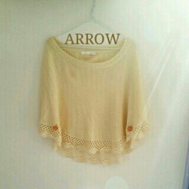 ARROW(アロー)の春物♡arrow☆編み編みポンチョ♪ レディースのジャケット/アウター(ポンチョ)の商品写真