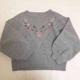 オリーブデオリーブ(OLIVEdesOLIVE)の花刺繍ニット(ニット/セーター)