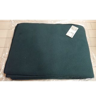 ムジルシリョウヒン(MUJI (無印良品))の無印 片面フリース毛布 シングル／グリーン １４０×２００ｃｍ(毛布)