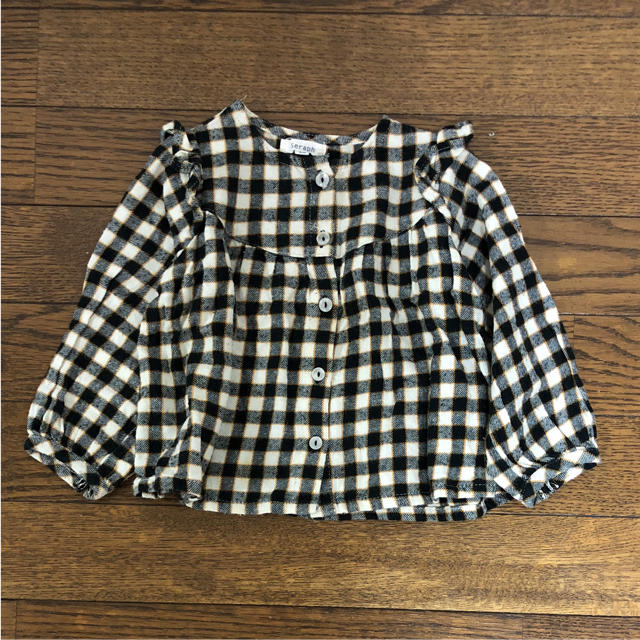 MARKEY'S(マーキーズ)のマーキーズ チェック フリルシャツ 80 キッズ/ベビー/マタニティのベビー服(~85cm)(シャツ/カットソー)の商品写真