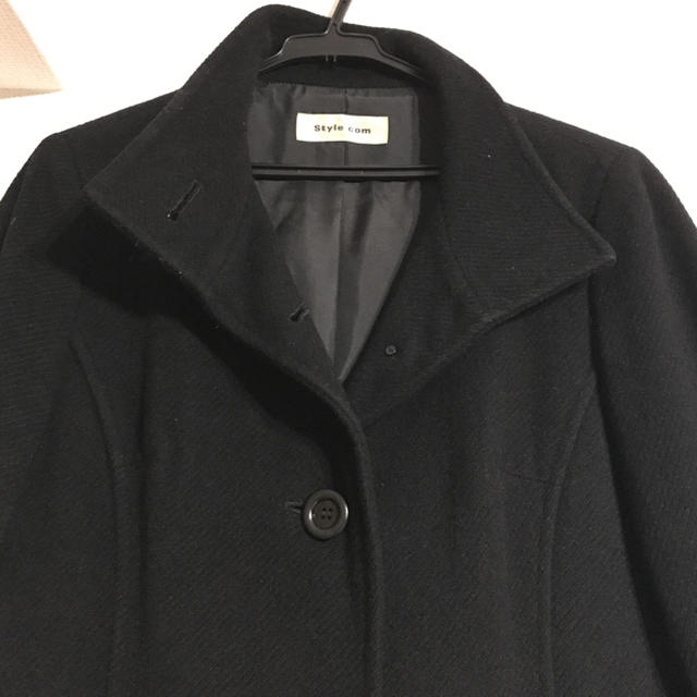 Style com(スタイルコム)のアンゴラ混 シンプルコート レディースのジャケット/アウター(ロングコート)の商品写真