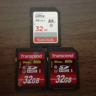 トランセンド(Transcend)のSDカード3枚セット！SDHCカード 32GB Class10 UHS-I(その他)