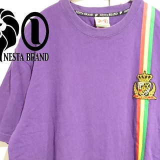 ネスタブランド(NESTA BRAND)のNESTA BRAND ネスタブランド ライン刺繍ロゴTシャツ(Tシャツ/カットソー(半袖/袖なし))