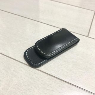 コムサメン(COMME CA MEN)のコムサメン マネークリップ COMME CA MEN レザー ブラック 美品(マネークリップ)