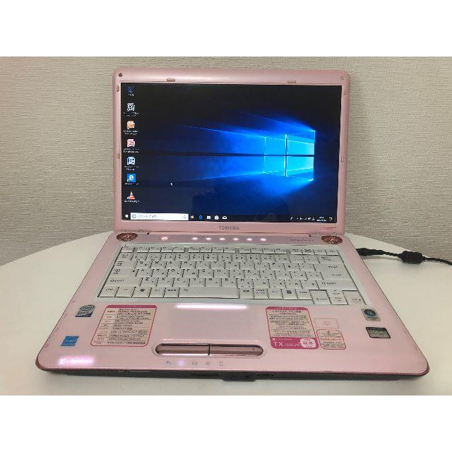 TOSHIBA　Windows10　ピンク　Core2Duo　メモリ2GTX66GPK製造