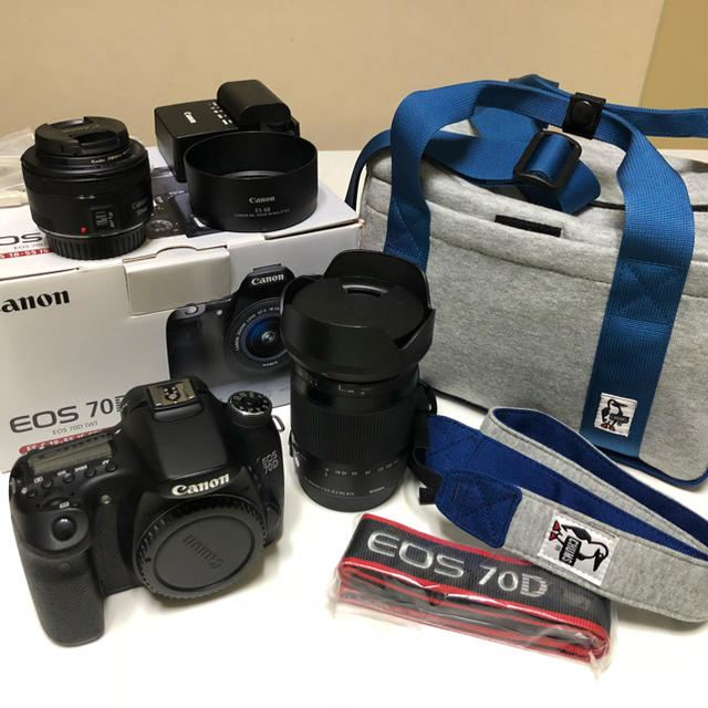 超美品 Canon - Canon EOS 70D ボディ 単焦点レンズ SIGMA ズーム ...