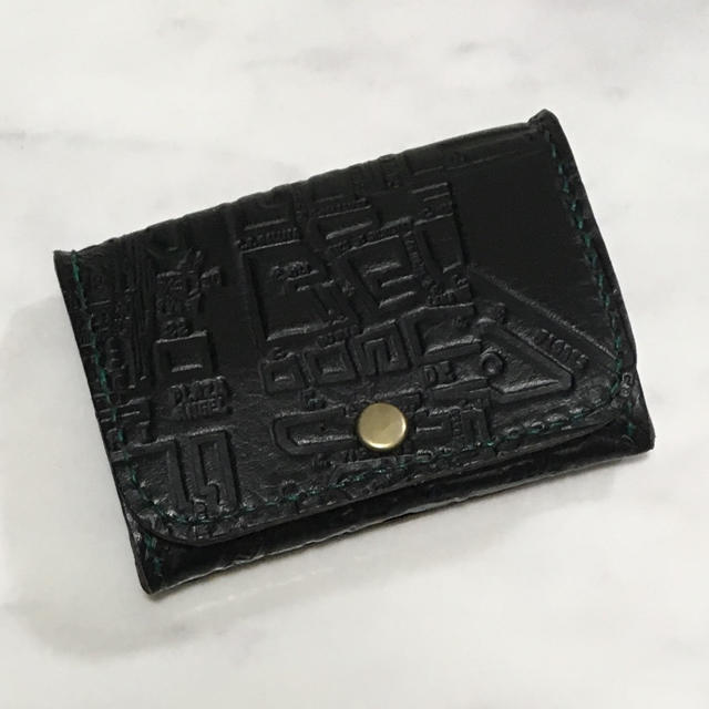【作品参考例】本革 ボックス型コインケース(カードポケット付き)