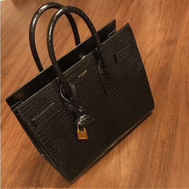公式の Saint バック クロコダイル イブサンローラン - Laurent