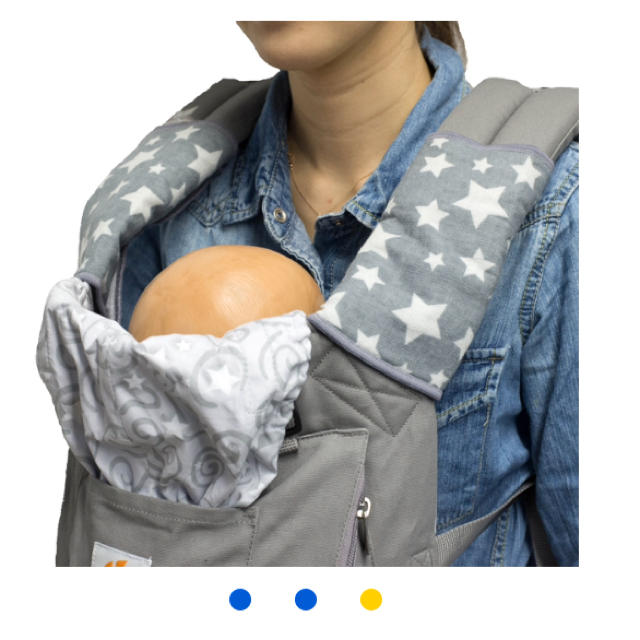 Ergobaby(エルゴベビー)のBabyHopper  リバーシブルベルトカバー (グレースター) キッズ/ベビー/マタニティの外出/移動用品(抱っこひも/おんぶひも)の商品写真