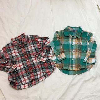 ラルフローレン(Ralph Lauren)のラルフローレン ベビーギャップ チェックシャツ 2枚セット  90(ブラウス)