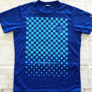 マラソンTシャツ アシックス/ACICS 吸水速乾ドライ素材 ブルー/青 M(Tシャツ/カットソー(半袖/袖なし))