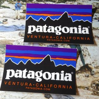 パタゴニア(patagonia)の１番人気☆パタゴニア patagonia 定番 ステッカー 黒 2枚(その他)