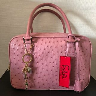 ファルチニューヨーク(falchi New York)のオーストリッチ  ハンドバッグ  フルポイント  ピンクラベンダー(ハンドバッグ)