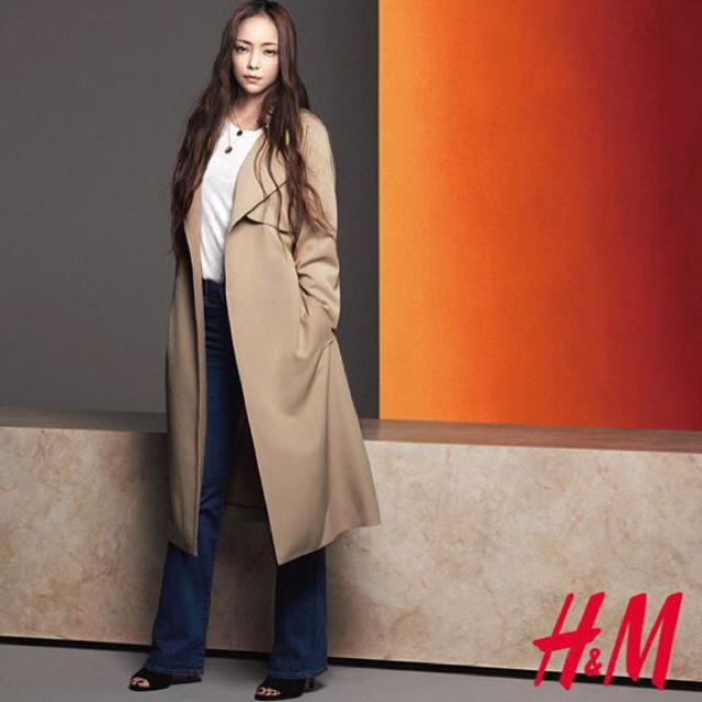 H&M(エイチアンドエム)の安室奈美恵ちゃん H&Mコラボ トレンチコート 44p レディースのジャケット/アウター(トレンチコート)の商品写真