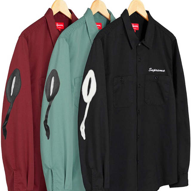 Supreme Rose L/S Work Shirt バーガンディ M