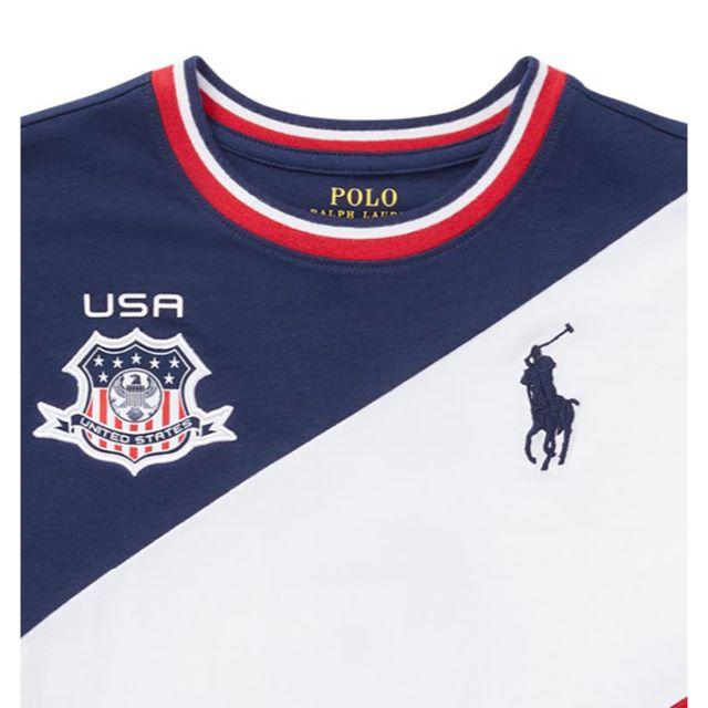 Ralph Lauren(ラルフローレン)の☆新品☆120 ラルフローレン コットンTシャツ ネイビーマルチ 8942 キッズ/ベビー/マタニティのキッズ服男の子用(90cm~)(Tシャツ/カットソー)の商品写真