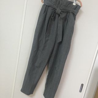 ヘザー(heather)のHeather グレンチェックパンツ 専用(クロップドパンツ)